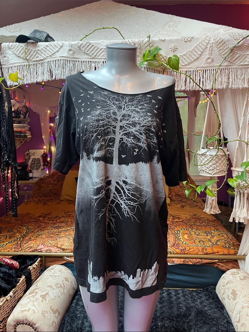 Y2K Goth Grunge As Above So Below tree tshirt